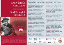 Časový harmonogram oslav 100. výročí narození kardinála Tomáše Špidlíka