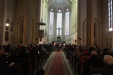 Koncert sboru BaczBand ke 100. výročí narození kardinála T. Špidlíka v kostele sv. Jakuba st. Boskovice 10. 2. 2019 (1)
