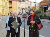 Vzpomínkové setkání u památníku Otakara Kubína 16. 10. 2019 Boskovice