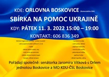 Sbírka na pomoc lidem opouštějící domov na Ukrajině 11. 3. 2022