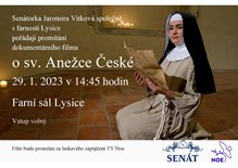 Promítání filmu o sv. Anežce České v Lysicích 29. 1. 2023